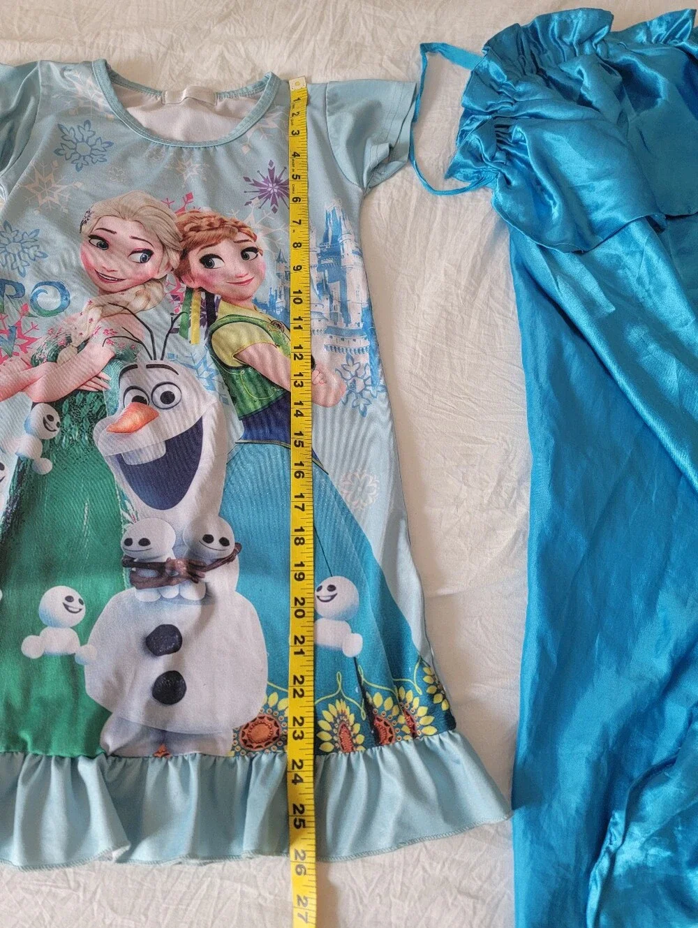 Disney Frozen II Girls Blue Cape with Sleep Dress